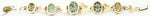 Vintage Egyptian Faience Scarab and Lotus Bracelet