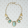 egyptian faience scarab necklace in silver gilt vintage