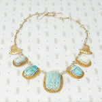 egyptian faience scarab necklace in silver gilt vintage