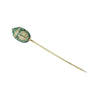 Antique Faience Scarab Stick Pin in Gold