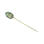 Antique Faience Scarab Stick Pin in Gold