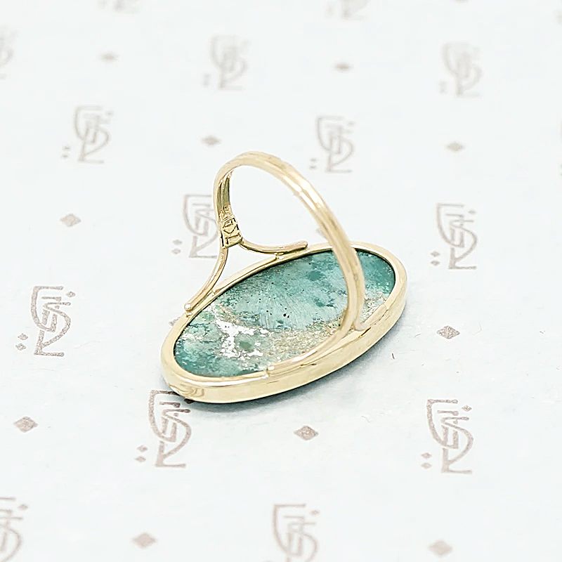 gold and turquoise ring