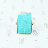 the finest turquoise and 14k recycled gold ring