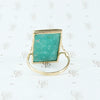 the finest turquoise and 14k recycled gold ring back