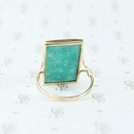 the finest turquoise and 14k recycled gold ring back