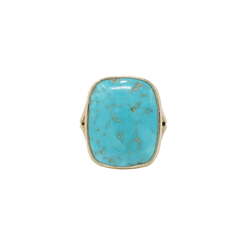 The Golden Matrix A Specimen Turquoise Ring