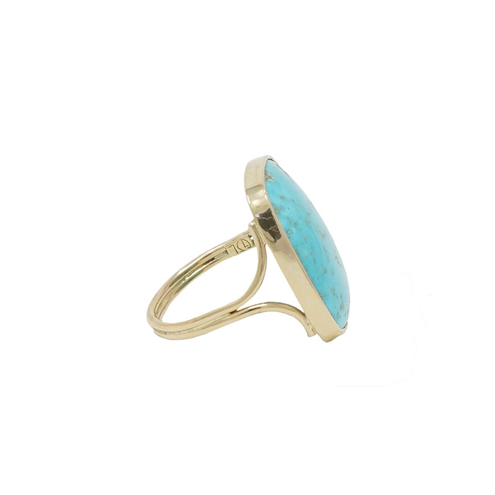 The Golden Matrix A Specimen Turquoise Ring