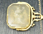 high carat gold agate spinner fob seal