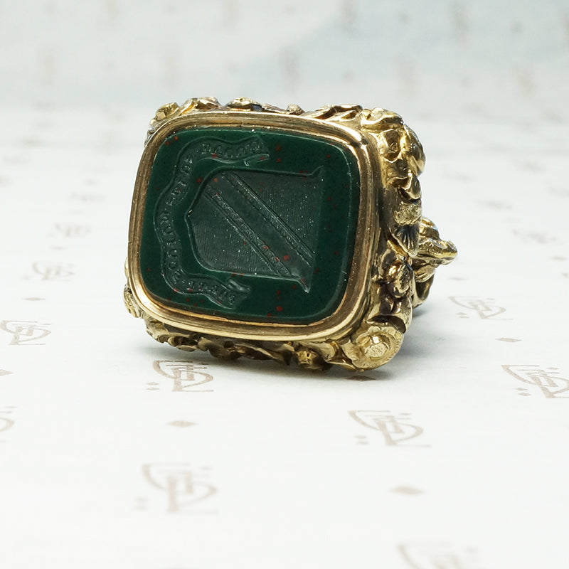 Bloodstone Fob Seal with Fortescue Family Crest