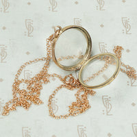 Vintage Rose Gold Double Crystal Locket