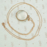 Vintage Rose Gold Double Crystal Locket