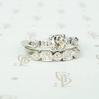 vintage platinum wedding set