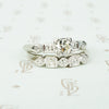 vintage platinum wedding set