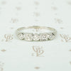 Unique Vintage Platinum and Diamond Wedding Set