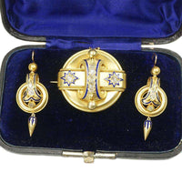 Victorian Gold and Diamond Set in Original Fitted Box