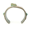 Vintage Native American Cuff Bracelet Coin Silver covered in Heishi Coral and Turquoise Nuggets