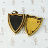 Shield Locket with Bloodstone and Engraved Ivy