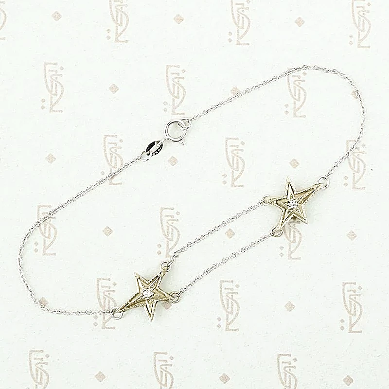 Shooting stars bracelet by 720 in 14k white gold and diamonds.