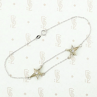 Shooting stars bracelet by 720 in 14k white gold and diamonds.