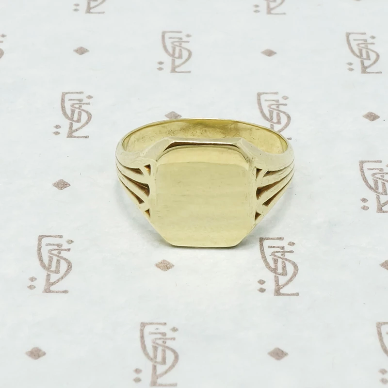 larter and sons 14k green gold signet ring