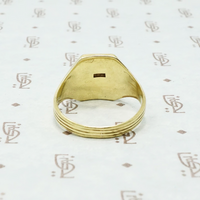 larter and sons 14k green gold signet ring back view