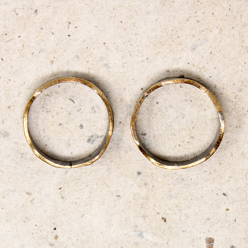 Gold Leafed Silver Split Band by Acanthus