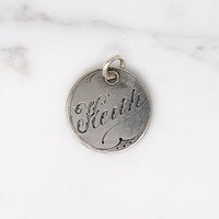Individual Hand Engraved Victorian Silver Coin Charms