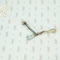 hammered silver mod mod moveable studio hand made necklace