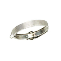 Buckle Bangle Silver and Rose Gold