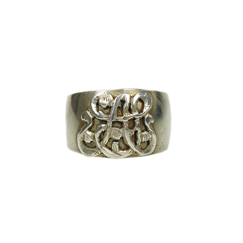Mysterious Antique Wide Silver Band