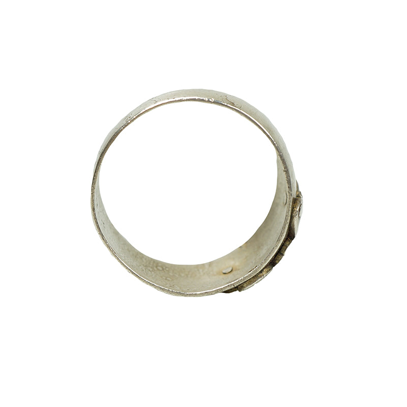 Mysterious Antique Wide Silver Band