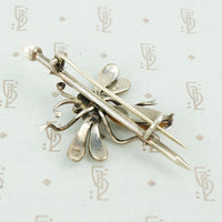 Vintage Silver Jeweled Bee Brooch