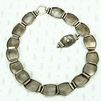 Amazing Antique Silver Collar of Flower Links
