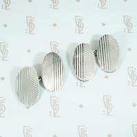 Handsome Engraved Sterling Silver Cufflinks