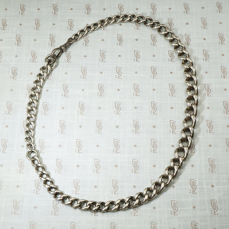 Classic English Hallmarked Sterling Watch Chain