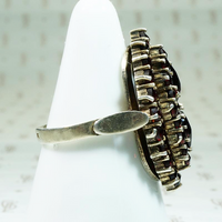 Garnet Cluster Ring in Silver Gilt c.1930
