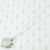 Unusual Silver Heart Shaped Locket Gem Set
