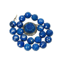 Beautiful Vintage Lapis Necklace with Snake Clasp
