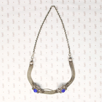 Bold Blue Glass Slide Necklace by Ancient Influences