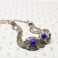 Bold Blue Glass Slide Necklace by Ancient Influences