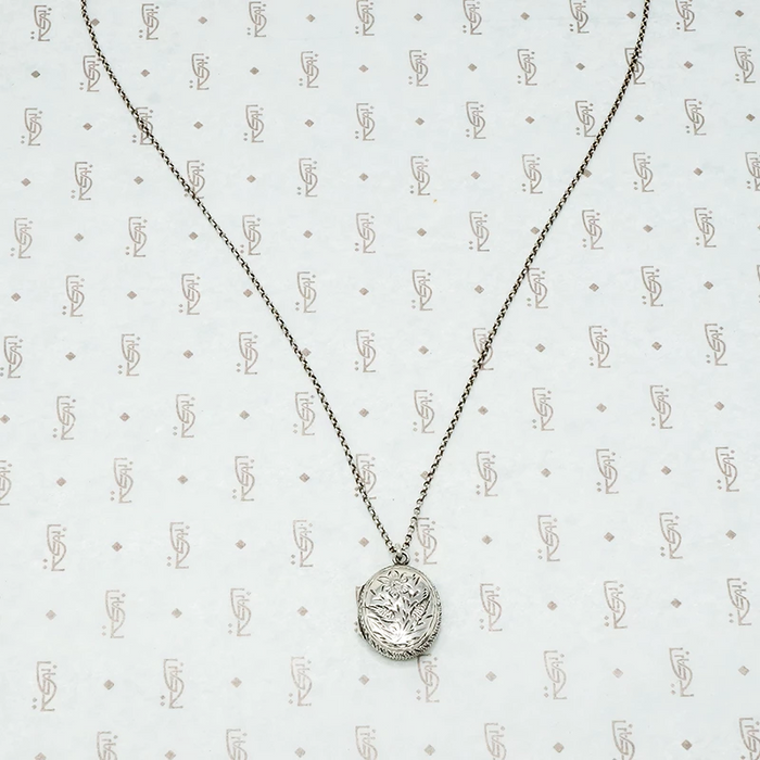 engraved sterling silver locket