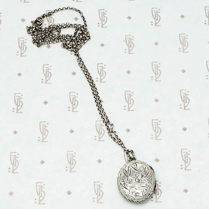 engraved sterling silver locket