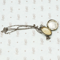 engraved sterling silver locket open