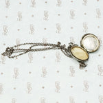 engraved sterling silver locket open