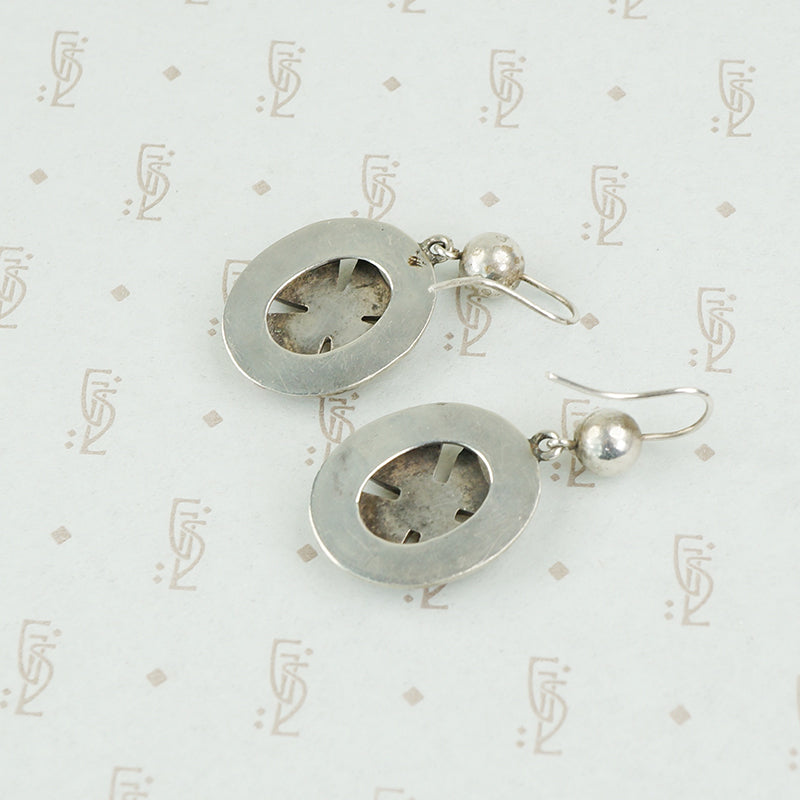 scottish silver pebble earrings