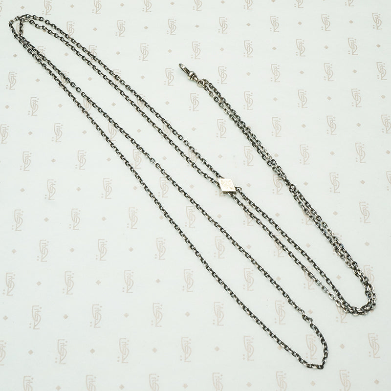 Lovely Sterling Silver 19th Century Slide Chain