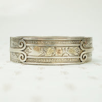English Silver Hinged Bangle Bracelet 1883
