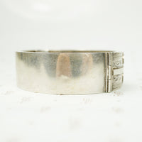 English Silver Hinged Bangle Bracelet 1883