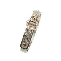 Buckle Bangle Silver and Rose Gold