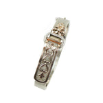 Buckle Bangle Silver and Rose Gold